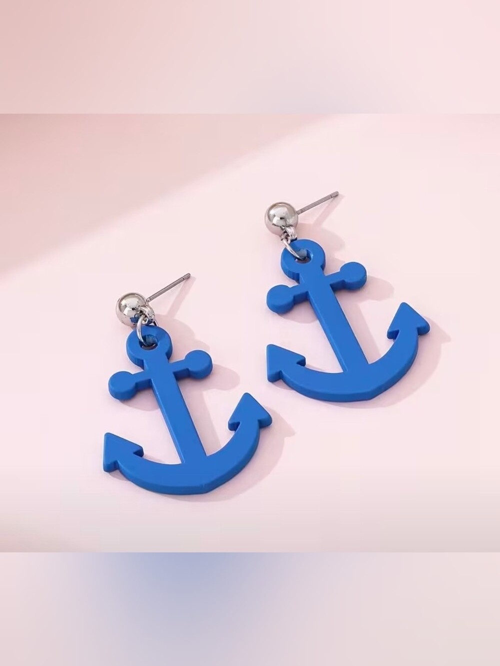 $8 Each Or Bundle 5/$20 Blue Anchor Dangle Earrings